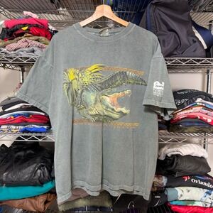 Vintage Alligator Florida Natural History Museum Graphic T-Shirt Mens XL Green